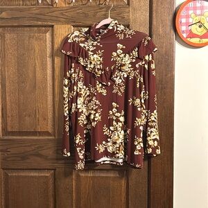 Floral Ruffle Women's Top